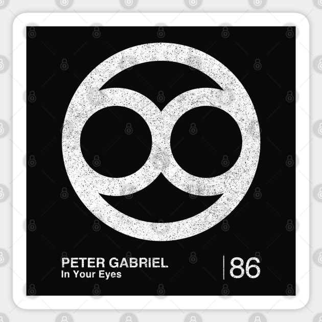 Peter Gabriel / Minimalist Graphic Design Fan Sticker by saudade